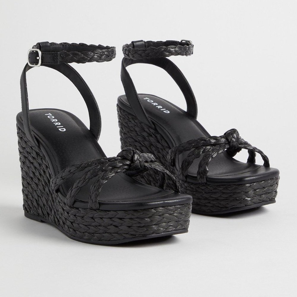 Torrid Black Wedge Sandals